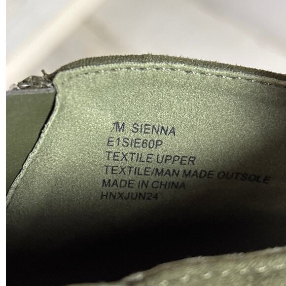 Esprit Women’s 7 Green Sienna Faux Leather Ankle Boot Side Zip Low Heel New - Picture 6 of 8